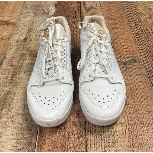 Adidas Slam Court White Leather Star Perforated Sneakers EF2097 Womens 10.5 - Picture 2 of 8